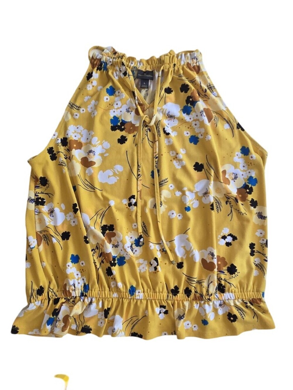 Worthington Yellow Floral Halter Camisole